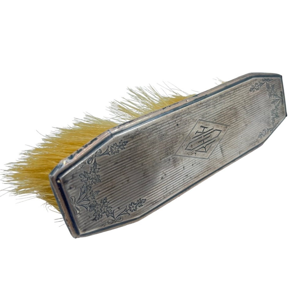 Sold! Antique Art Deco F&B Sterling Monogram Floral Scrollwork Brush Vanity